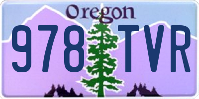 OR license plate 978TVR