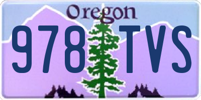OR license plate 978TVS