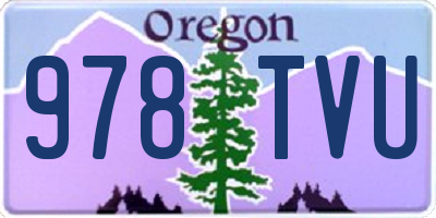 OR license plate 978TVU