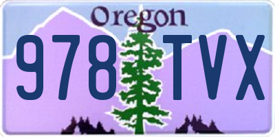 OR license plate 978TVX