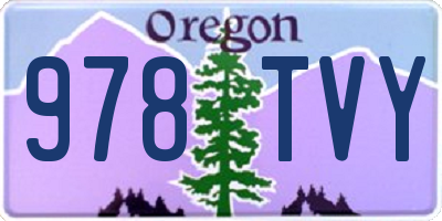 OR license plate 978TVY