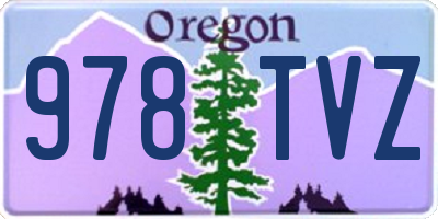 OR license plate 978TVZ