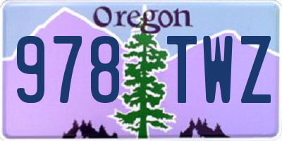 OR license plate 978TWZ