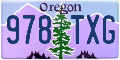 OR license plate 978TXG
