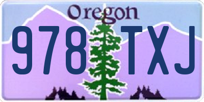 OR license plate 978TXJ