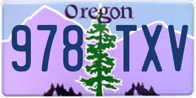 OR license plate 978TXV