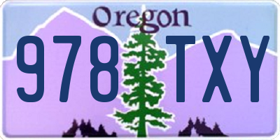 OR license plate 978TXY