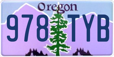 OR license plate 978TYB