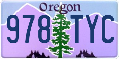 OR license plate 978TYC
