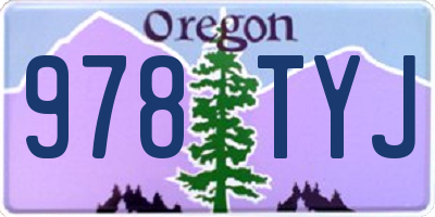OR license plate 978TYJ