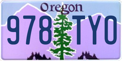 OR license plate 978TYO