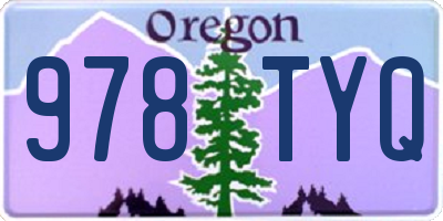 OR license plate 978TYQ