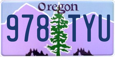 OR license plate 978TYU