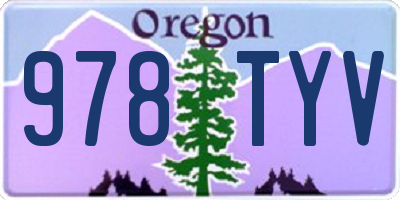 OR license plate 978TYV