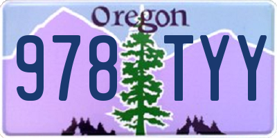 OR license plate 978TYY