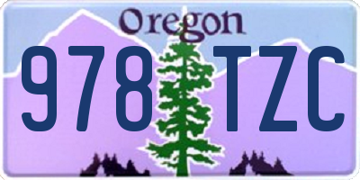 OR license plate 978TZC