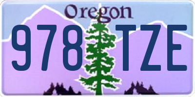 OR license plate 978TZE