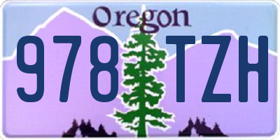 OR license plate 978TZH