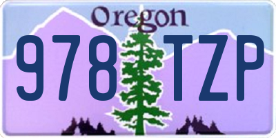 OR license plate 978TZP