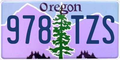 OR license plate 978TZS