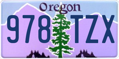 OR license plate 978TZX