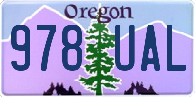 OR license plate 978UAL