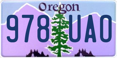OR license plate 978UAO