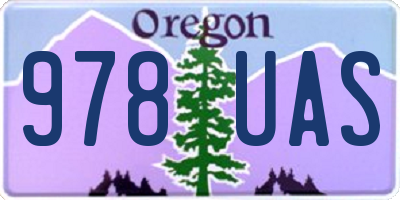 OR license plate 978UAS