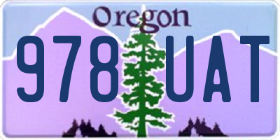 OR license plate 978UAT