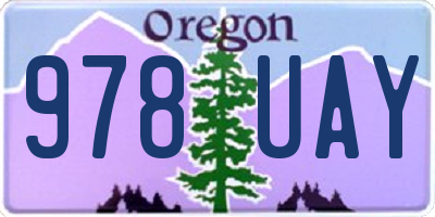 OR license plate 978UAY
