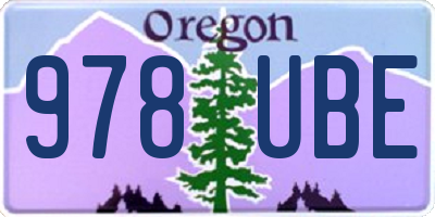 OR license plate 978UBE