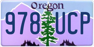OR license plate 978UCP