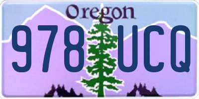 OR license plate 978UCQ