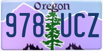 OR license plate 978UCZ