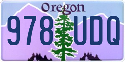 OR license plate 978UDQ