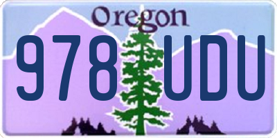 OR license plate 978UDU