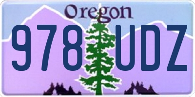OR license plate 978UDZ