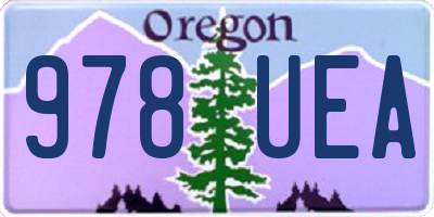 OR license plate 978UEA