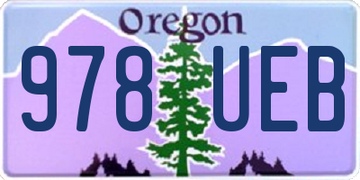 OR license plate 978UEB