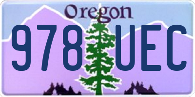 OR license plate 978UEC