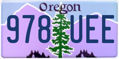 OR license plate 978UEE