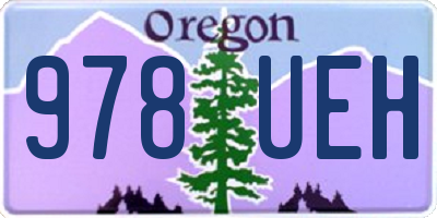 OR license plate 978UEH