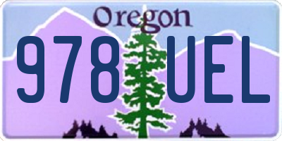 OR license plate 978UEL