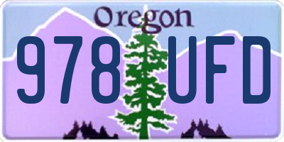 OR license plate 978UFD