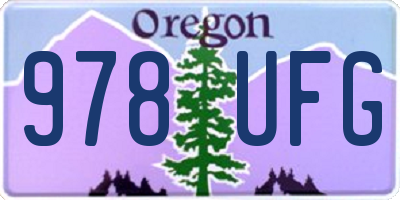 OR license plate 978UFG
