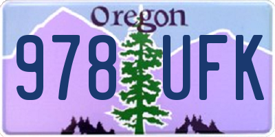 OR license plate 978UFK