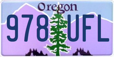 OR license plate 978UFL