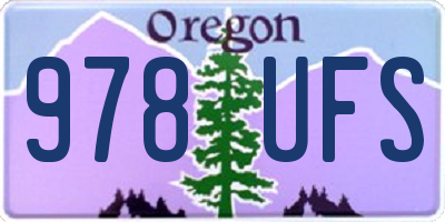 OR license plate 978UFS