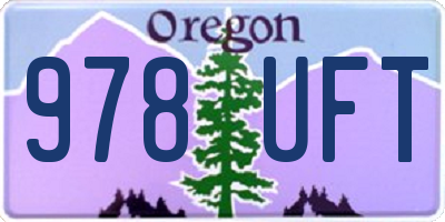 OR license plate 978UFT