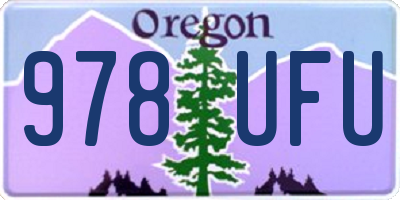 OR license plate 978UFU